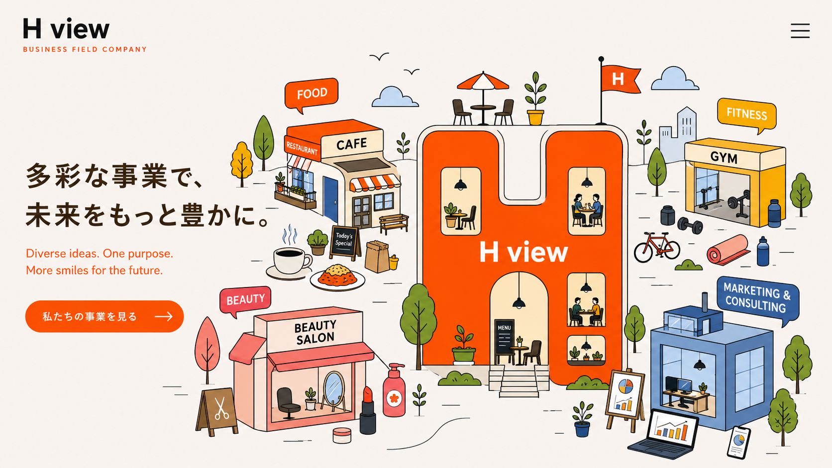 H view